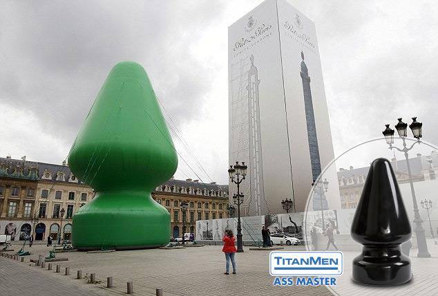 80-Foot Titanmen Ass Master Butt Plug Graces Place Vendôme