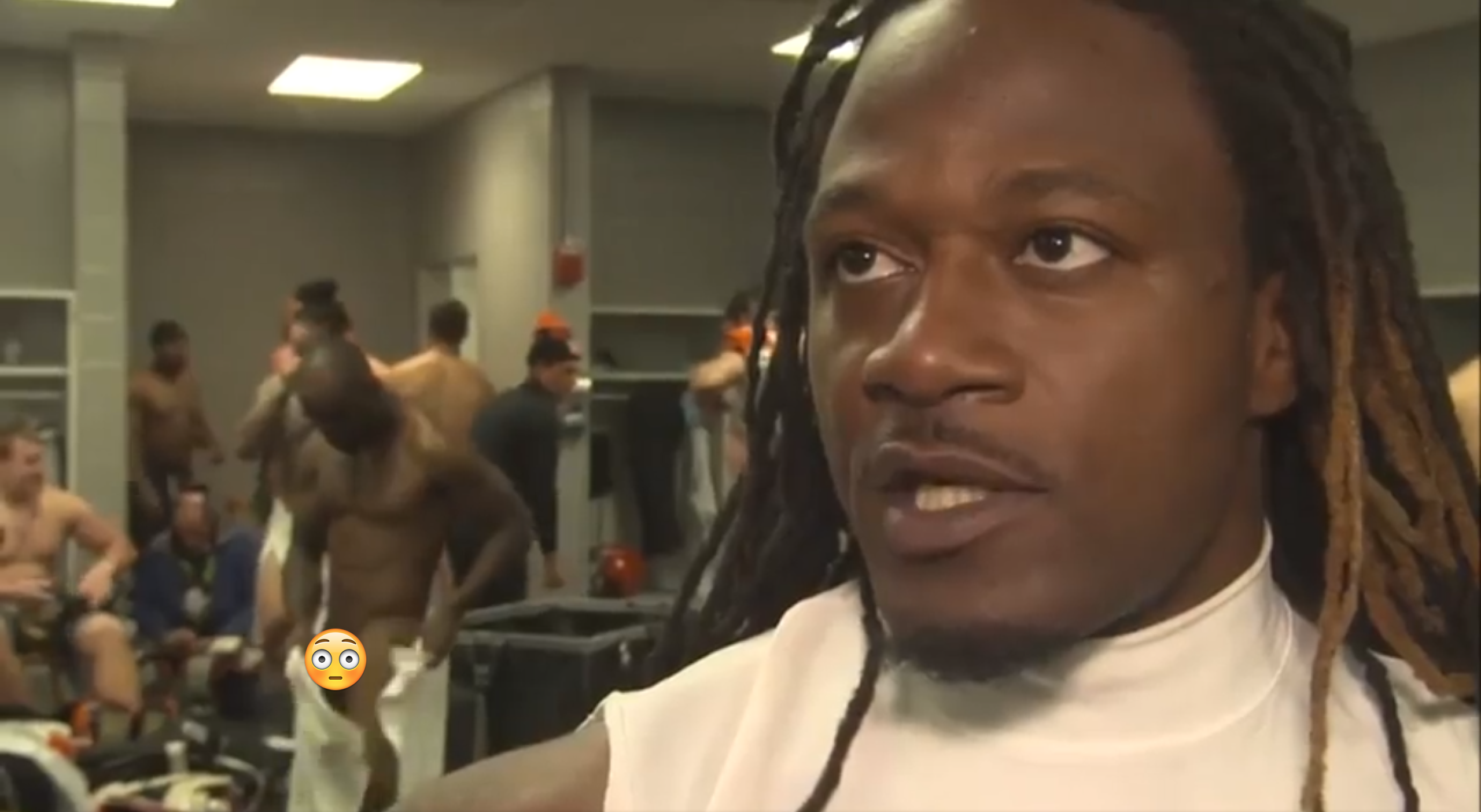 Football Jocks Accidentally Show Off Their Cash and Prizes In Locker Room Interview